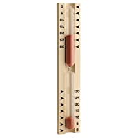 TFA Dostmann Reloj de Arena para Sauna (Haya de 0 a 30 Minutos)- Color Rojo